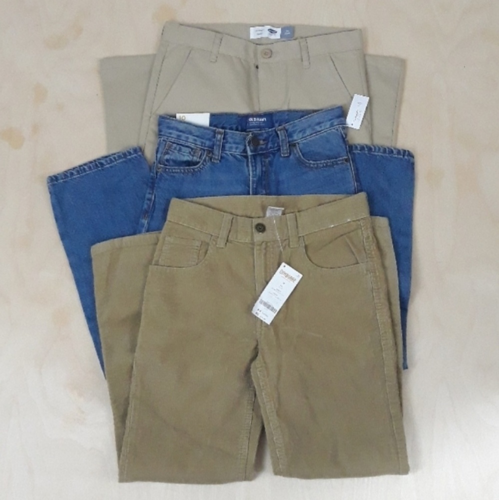 NEW Boy's Set of 3 Pants 10 Years Old  Size